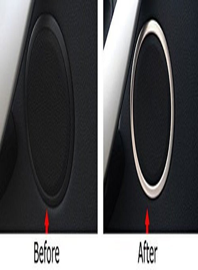 iJDMTOY Set of 4 Red Speaker Decoration Ring Cover Trims Compatible with 2012-2018 BMW F30 F31 3 Series 320i 328i 335i 340i M3 F32 F33 4 Series 428i 435i 440i - Image 3